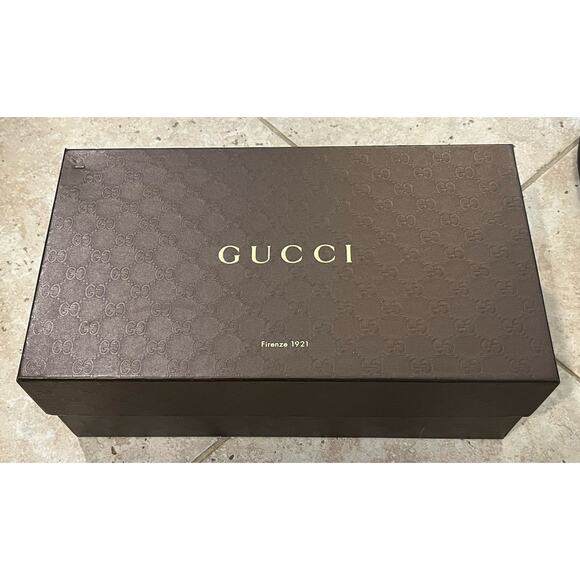 $1200 Gucci Men’s Brown Leather Slip On Loafers Driving Shoes US 10 NEW IN BOX!! - Picture 9 of 13